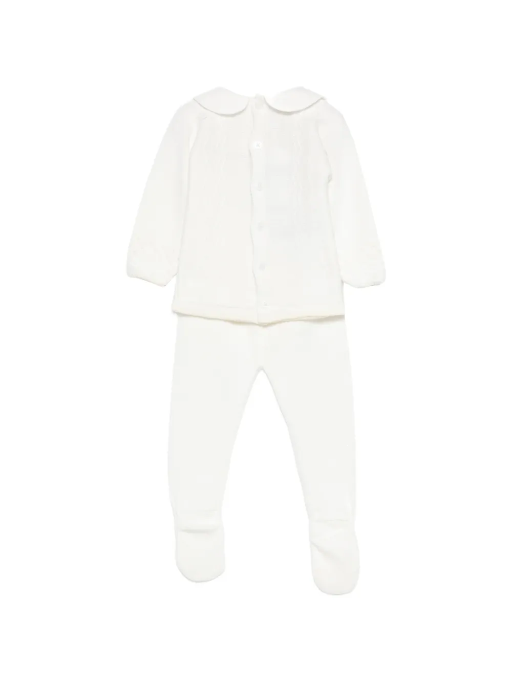  Paz Rodriguez Peter-pan Collar Trousers Set - Neutrals 