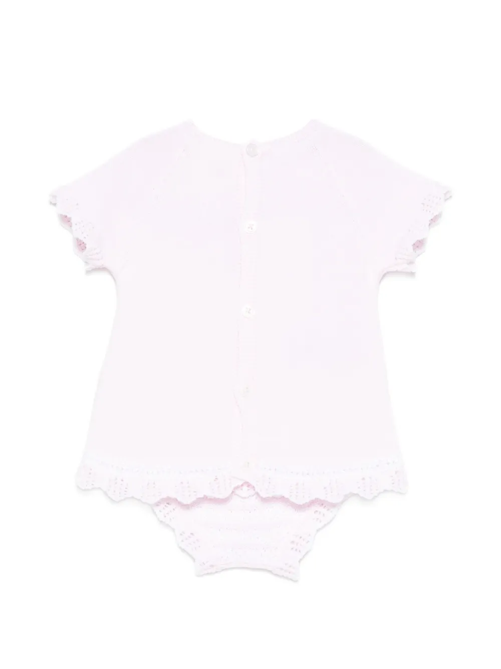  Paz Rodriguez Scalloped-trim Shorts Set - Pink 