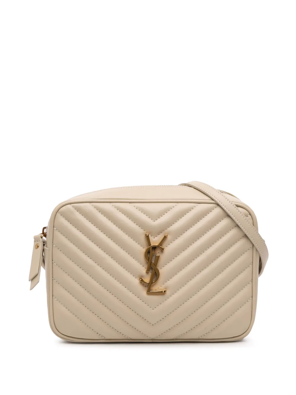 Saint Laurent Pre-Owned 2025 Matelasse Leather Monogram Lou Camera Bag crossbody bag - Marrone