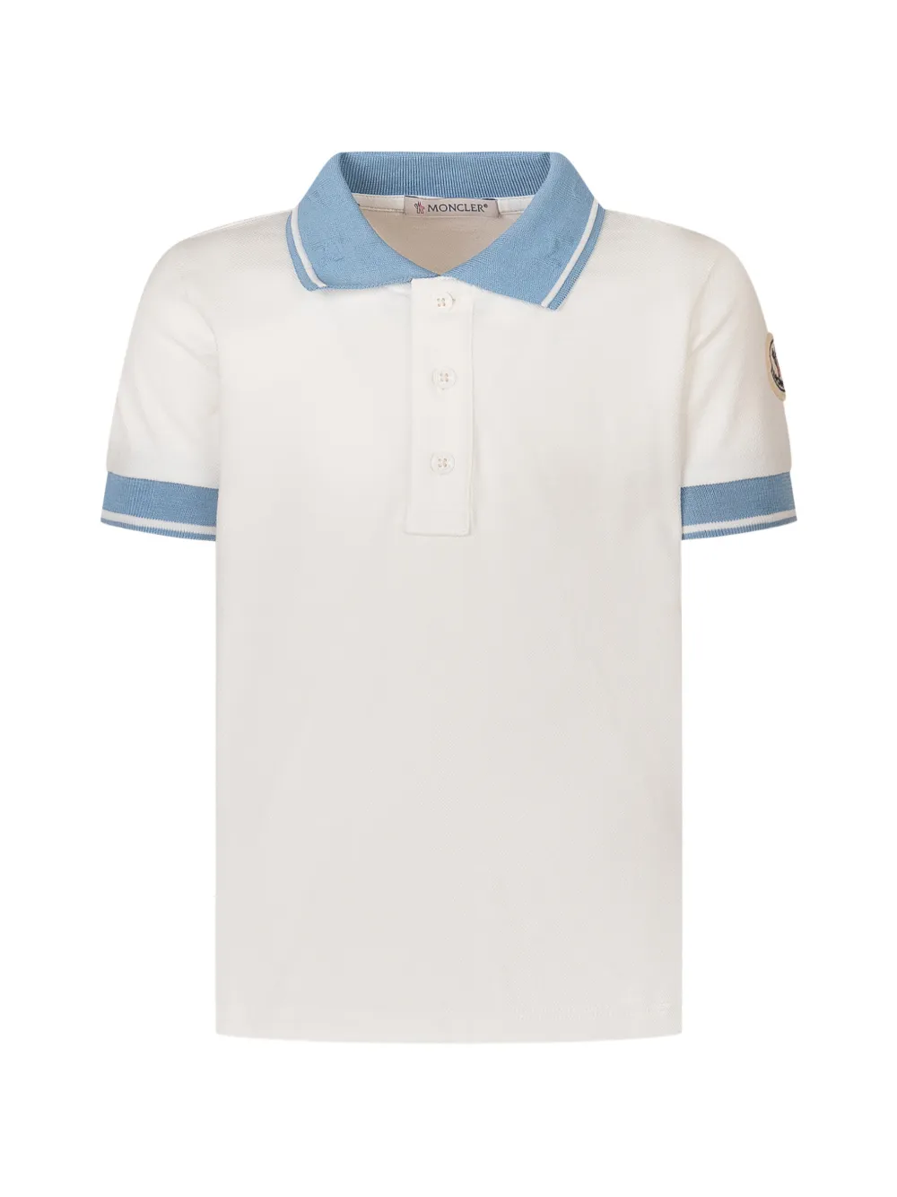 Moncler Enfant Poloshirt met gestreepte afwerking Wit