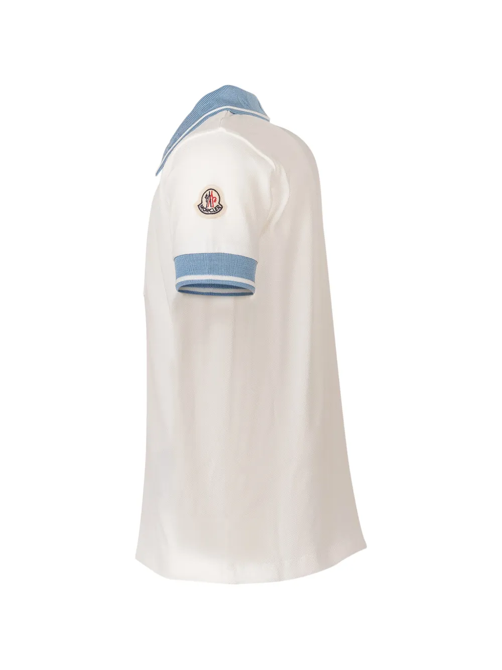 Moncler Enfant Poloshirt met gestreepte afwerking Wit