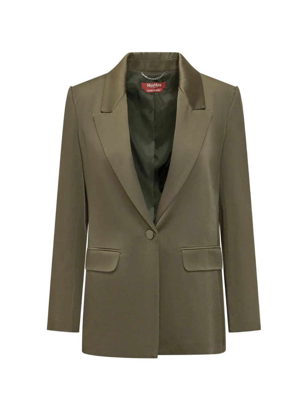 Max Mara notched lapel blazer - Verde