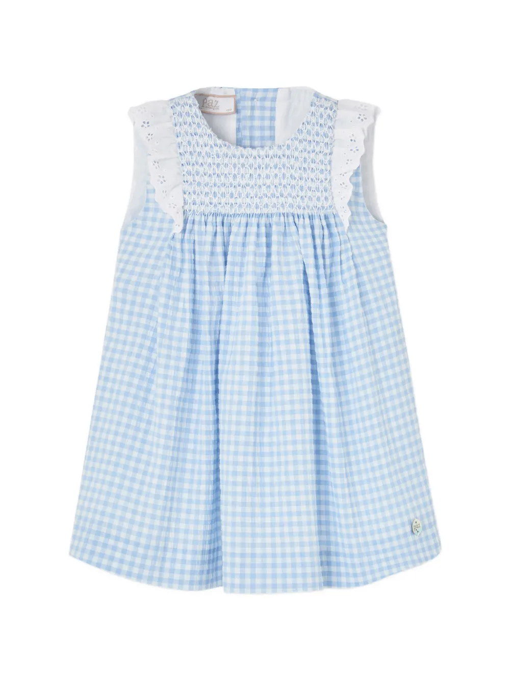 Paz Rodriguez gingham-pattern dress - Blu