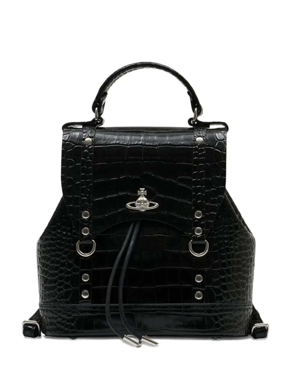 Vivienne Westwood small Max embossed backpack - Nero