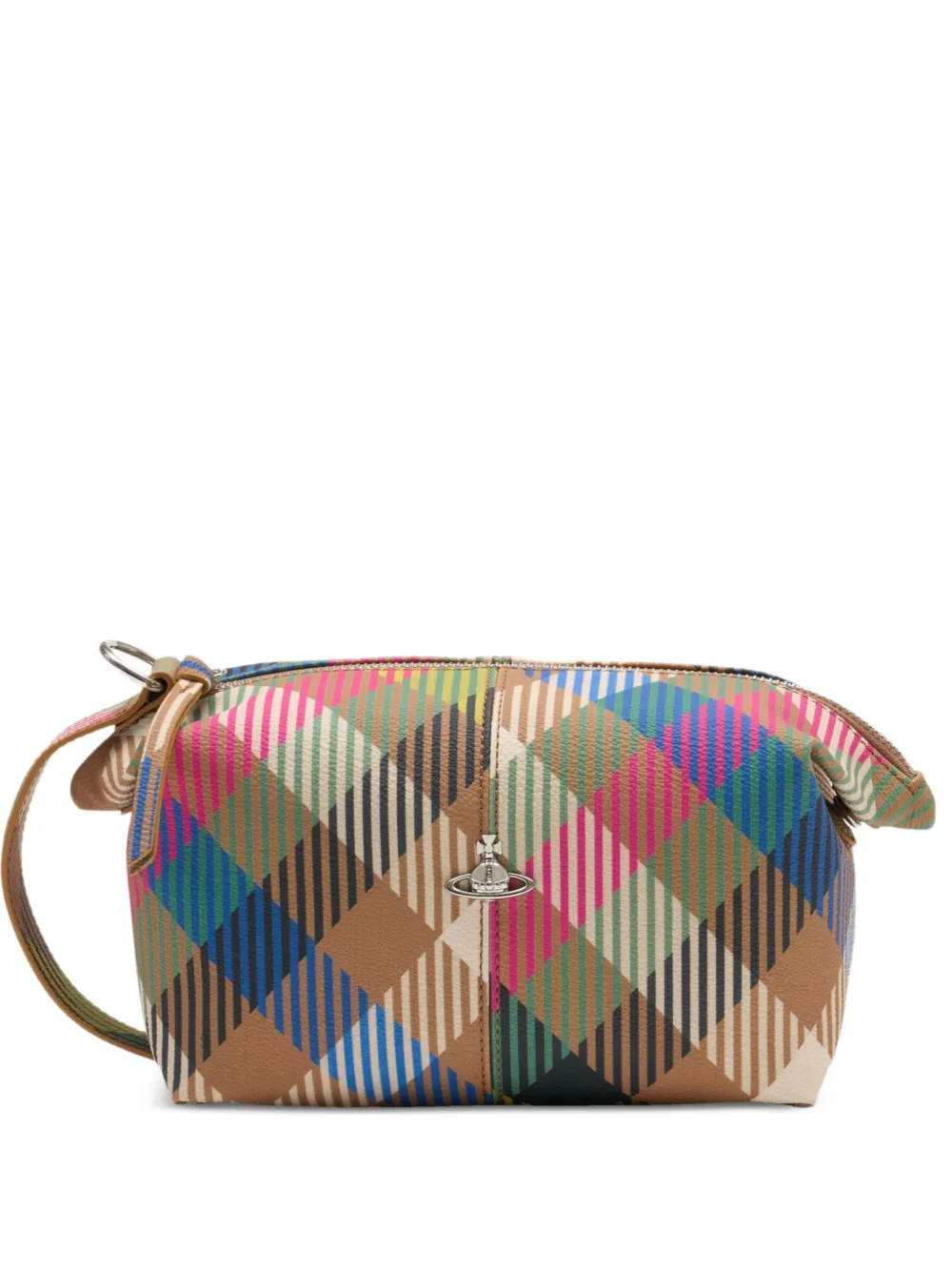 Vivienne Westwood Orb zip makeup bag - Marrone