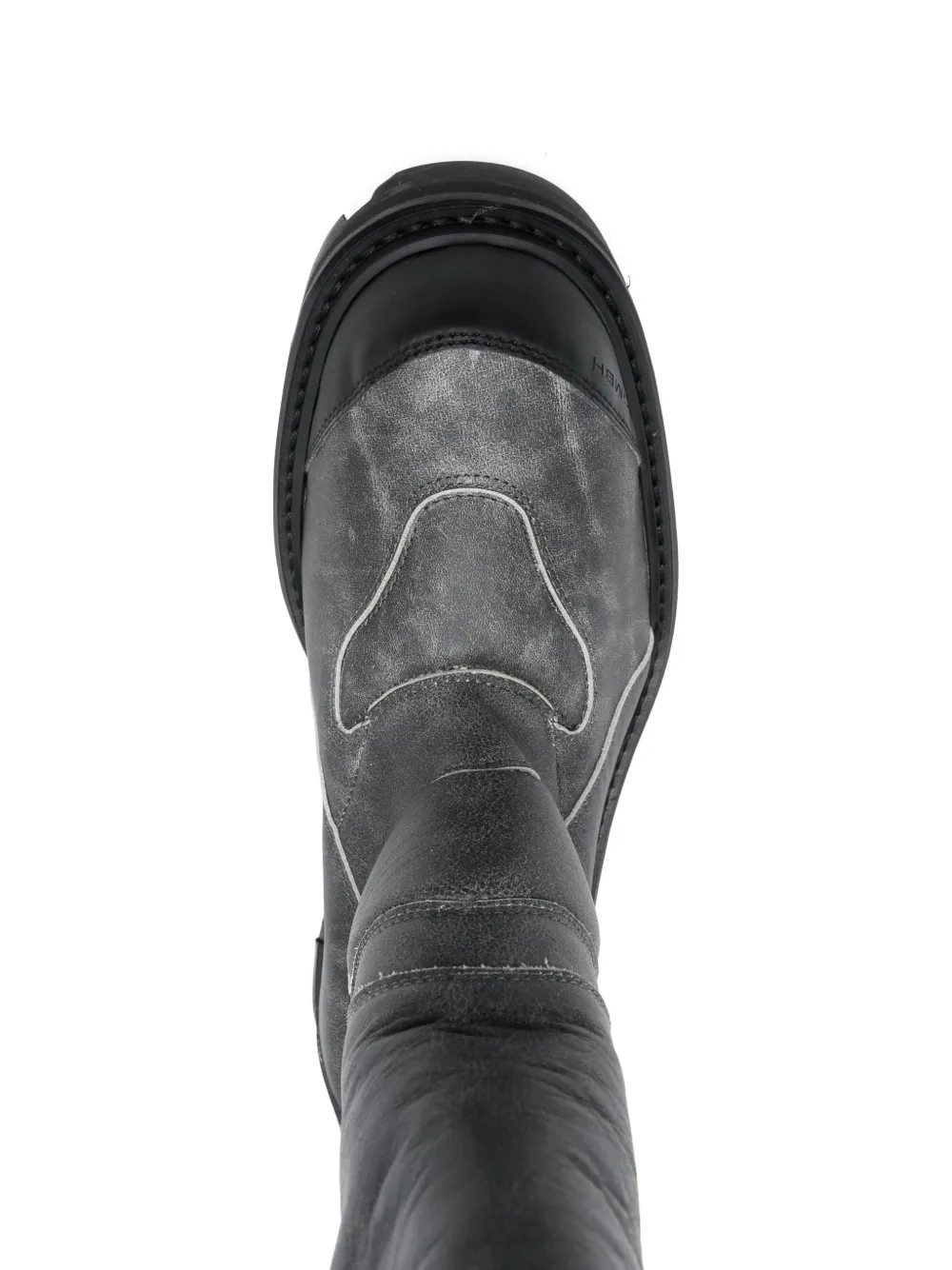 GmbH Eon hoge schacht gebarsten leren laarzen Grijs