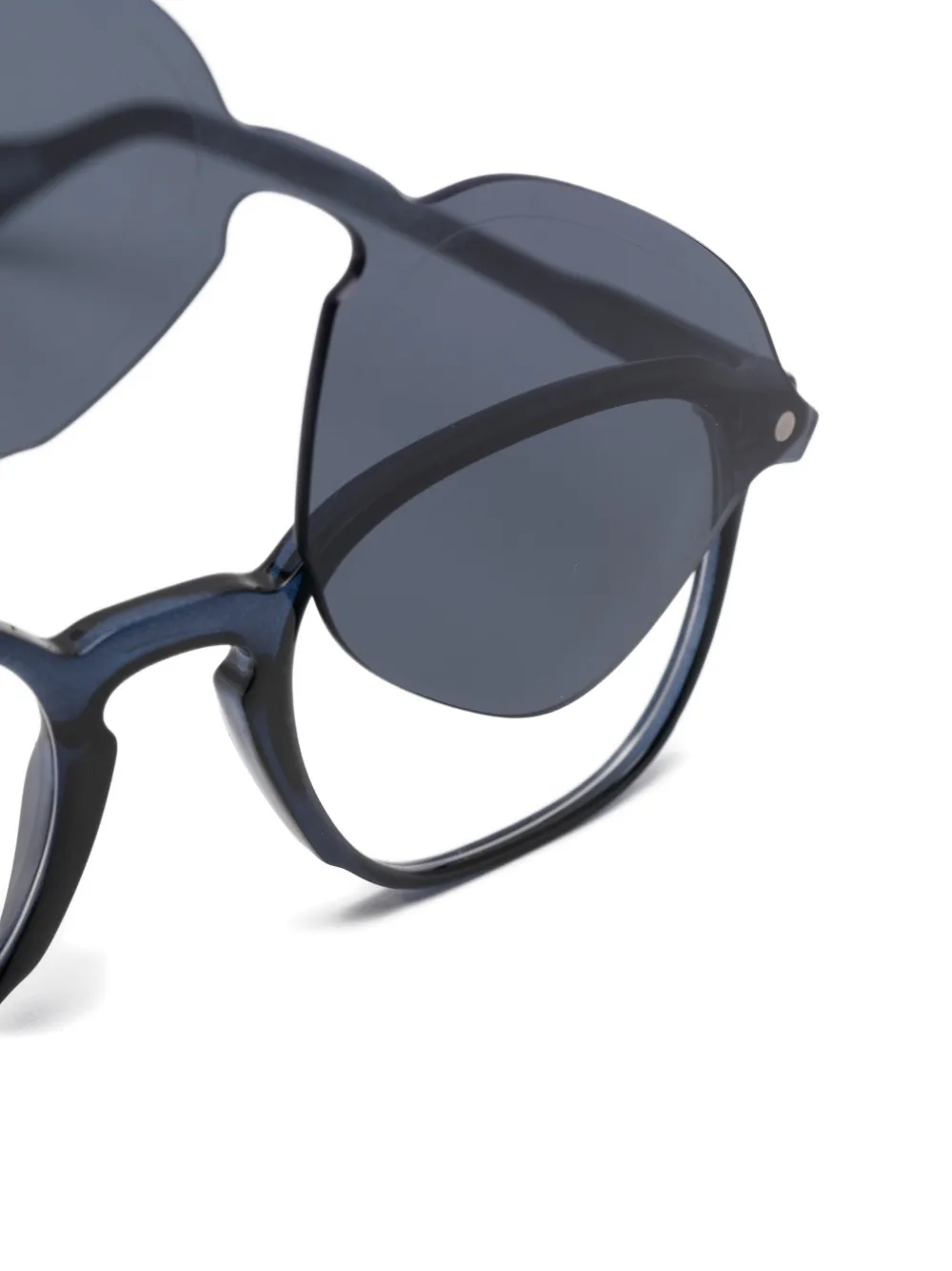  Snob Pagoda Round-frames Glasses - Blue 
