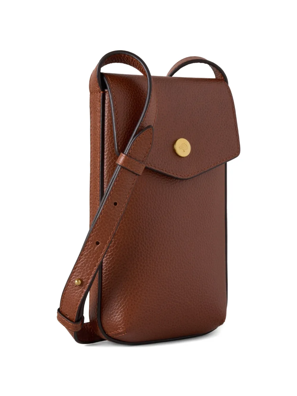  Mulberry Flap Textured Phone Mini Bag - Brown 