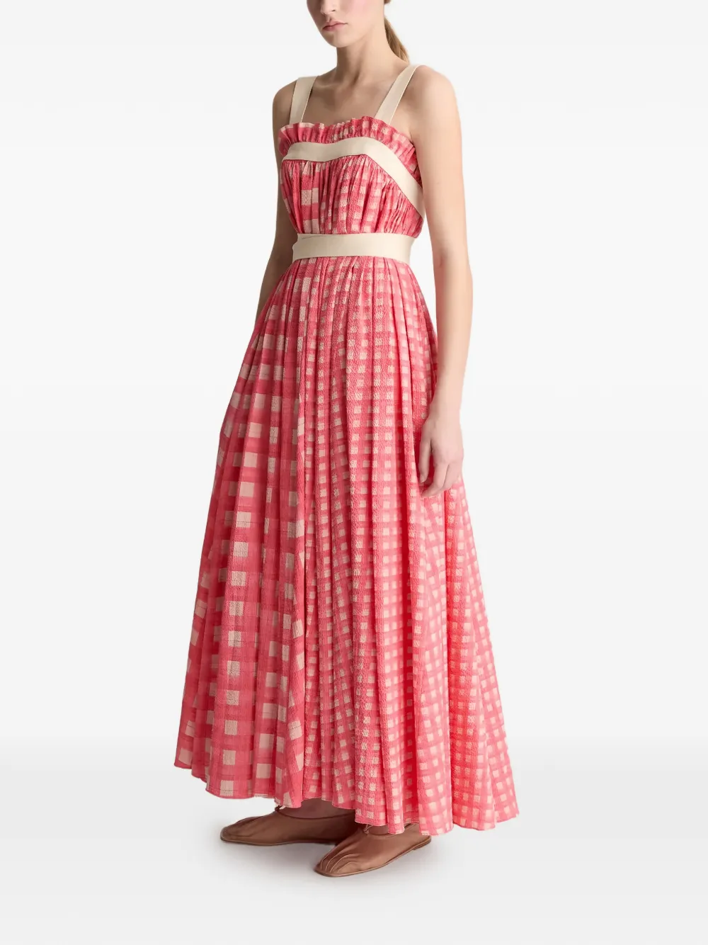 Nina Check Maxi Dress