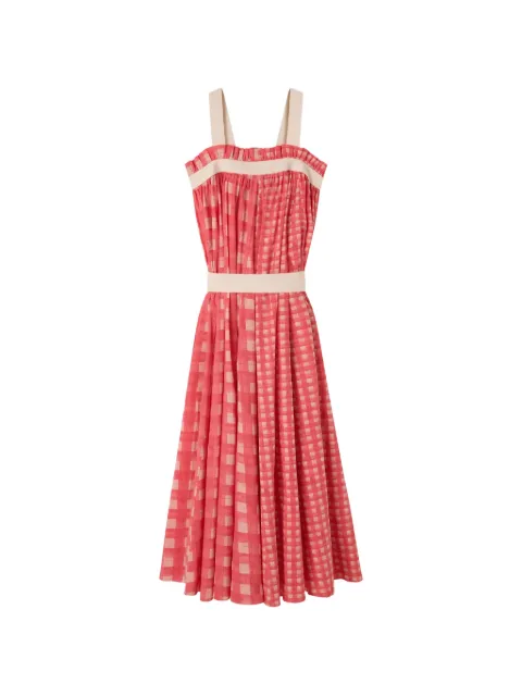 Lee Mathews Nina check maxi dress