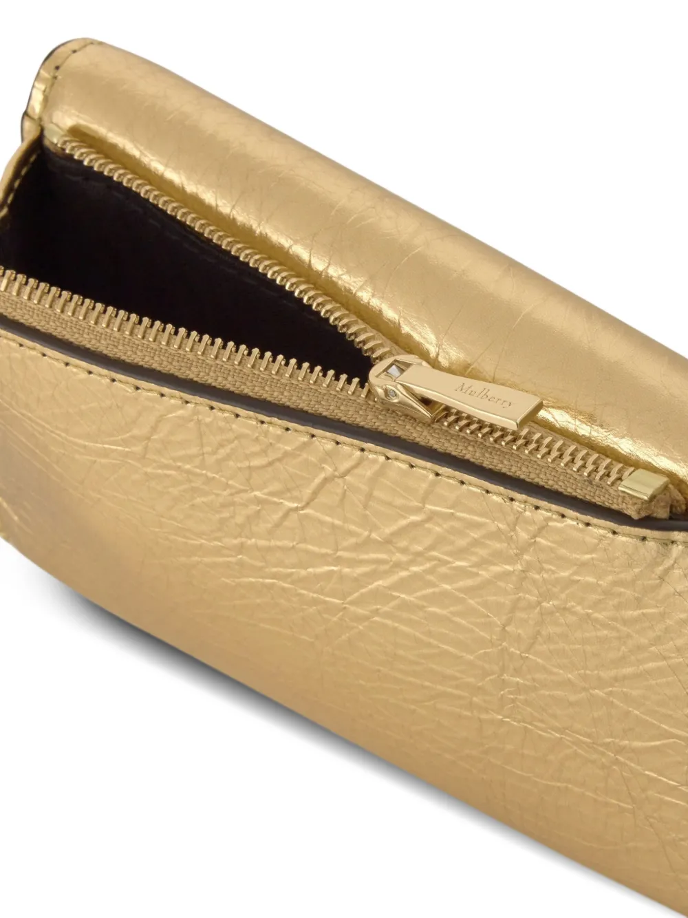  Mulberry Darley Folded Card Wallet - Gold 