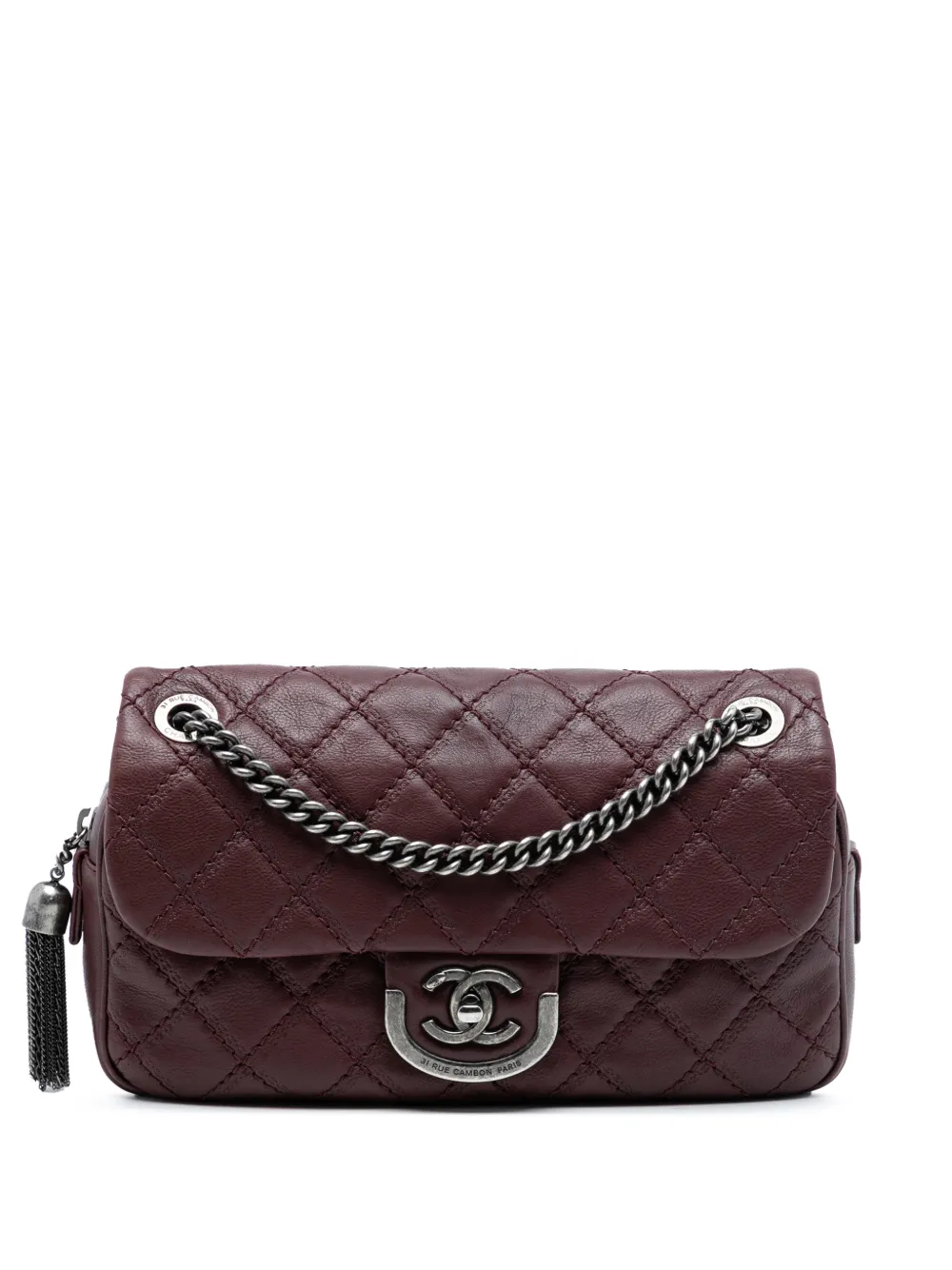CHANEL Pre-Owned 2013-2014 Paris Edinburgh Medium Calfskin Coco Sporran Flap crossbody bag - Rosso