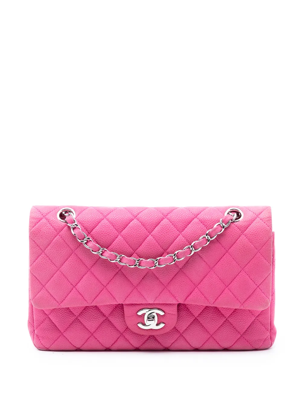 CHANEL Pre-Owned 2013-2014 Medium Classic Caviar Double Flap shoulder bag - Rosa