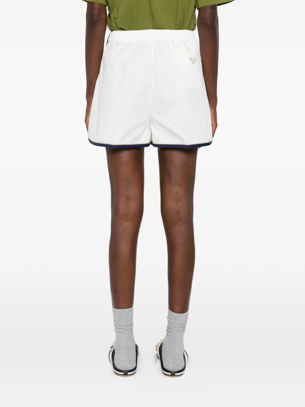 Prada Shorts met contrasterende afwerking Wit
