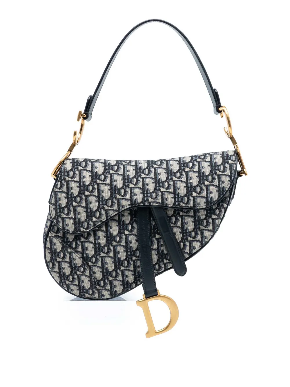 Christian Dior Pre-Owned 2020 Oblique Canvas Saddle Bag shoulder bag - Blu