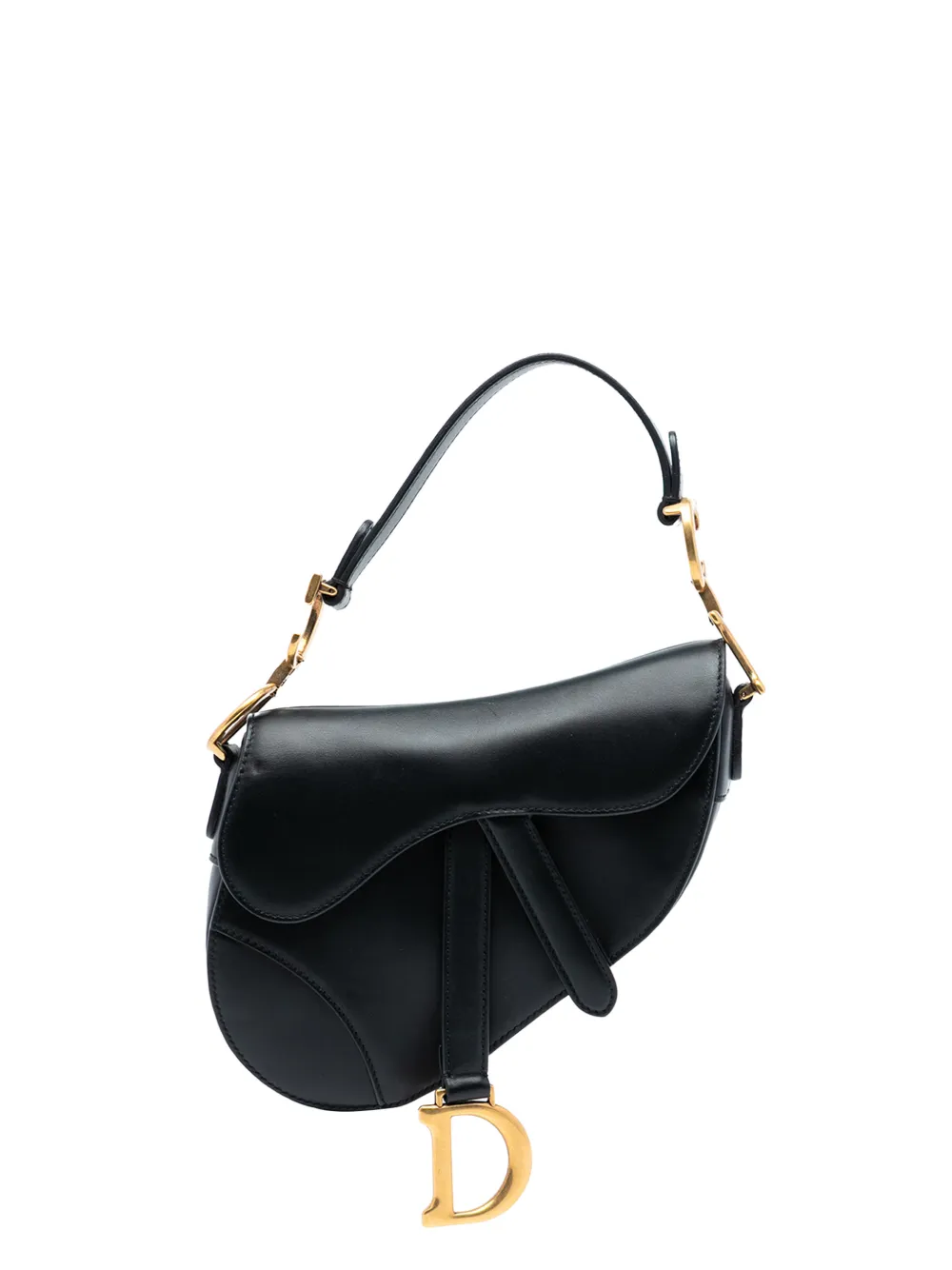 Christian Dior Pre-Owned 2018 Mini Smooth Calfskin Saddle Bag satchel - Nero