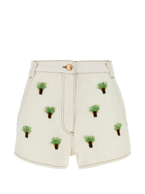 FARM Rio shorts de mezclilla bordados