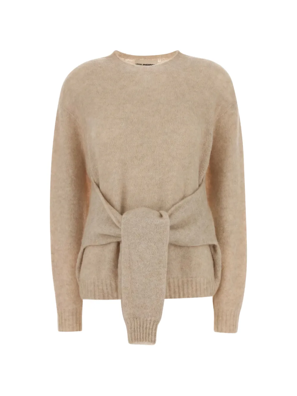 DES PHEMMES tie-waist sweater - Toni neutri