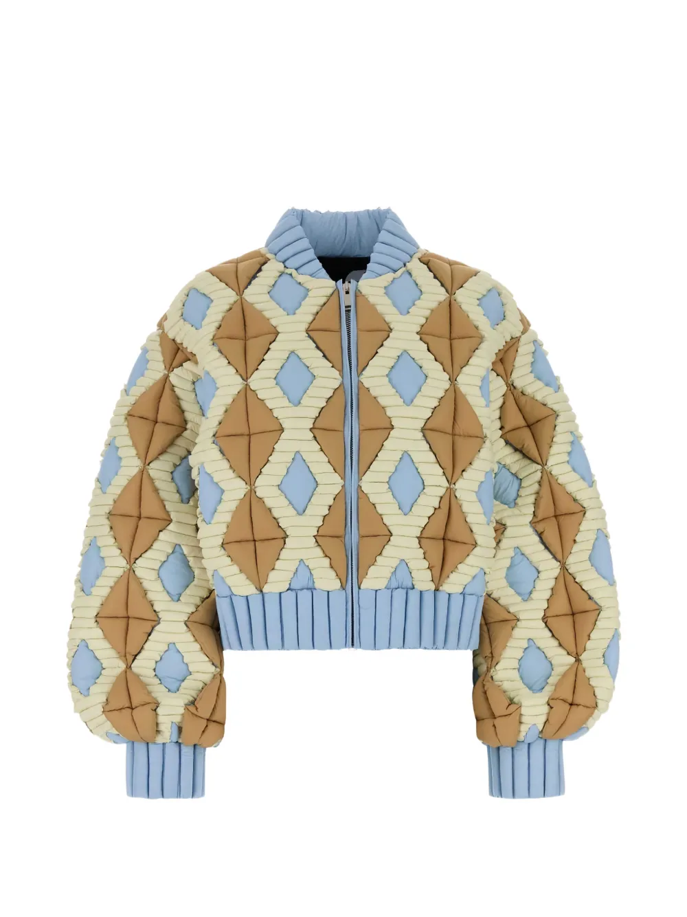 RAXXY diamond-pattern jacket - Brown