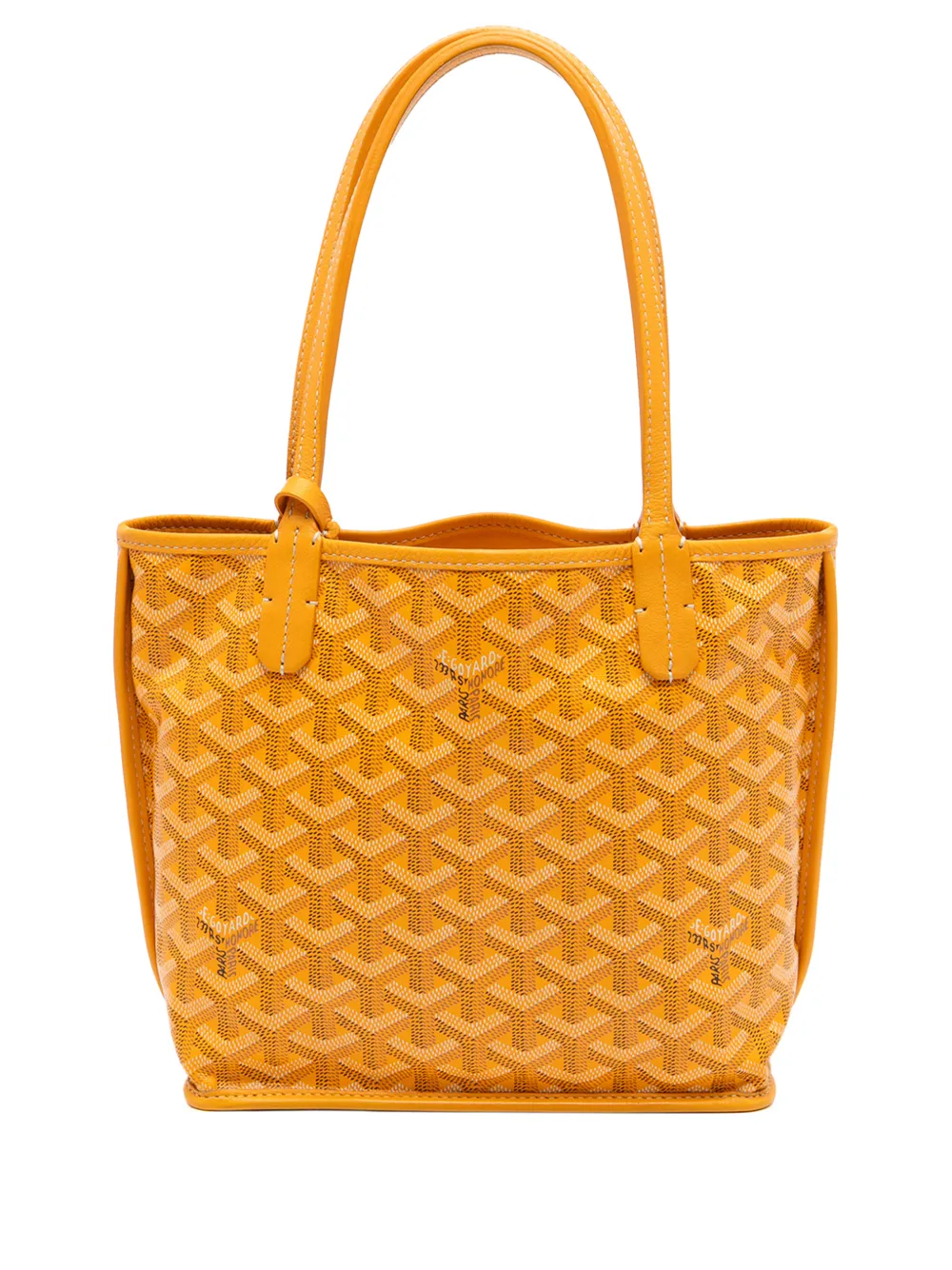Goyard Pre-Owned 2021 Mini Goyardine Reversible Anjou tote bag - Giallo