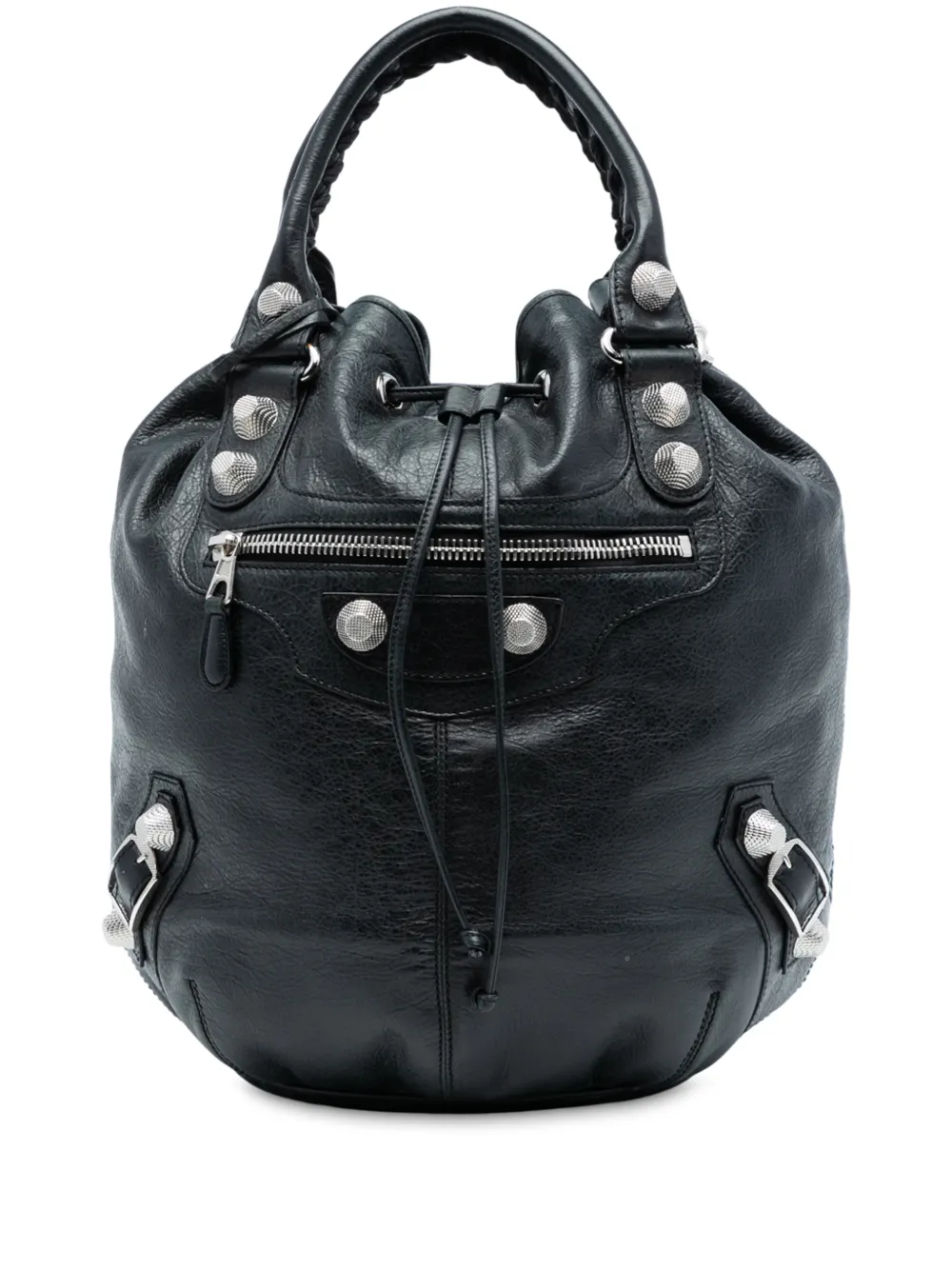 Balenciaga Pre-Owned 2005-2025 Lambskin Motocross Giant 21 Pompon Bag satchel - Nero