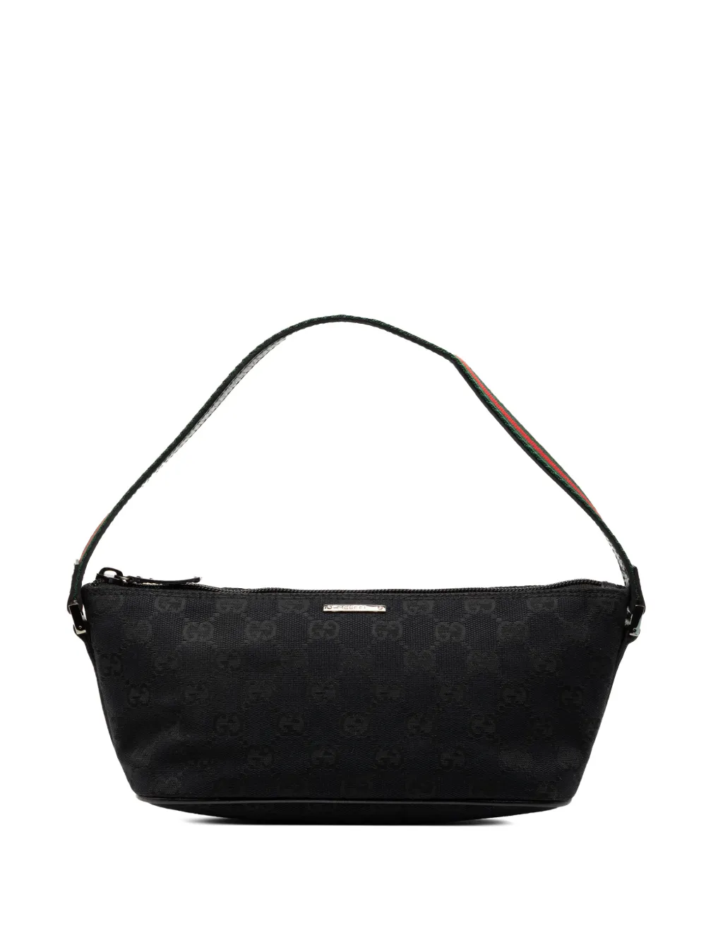 Gucci Pre-Owned 2000-2015 GG Canvas Web Boat shoulder bag - Nero