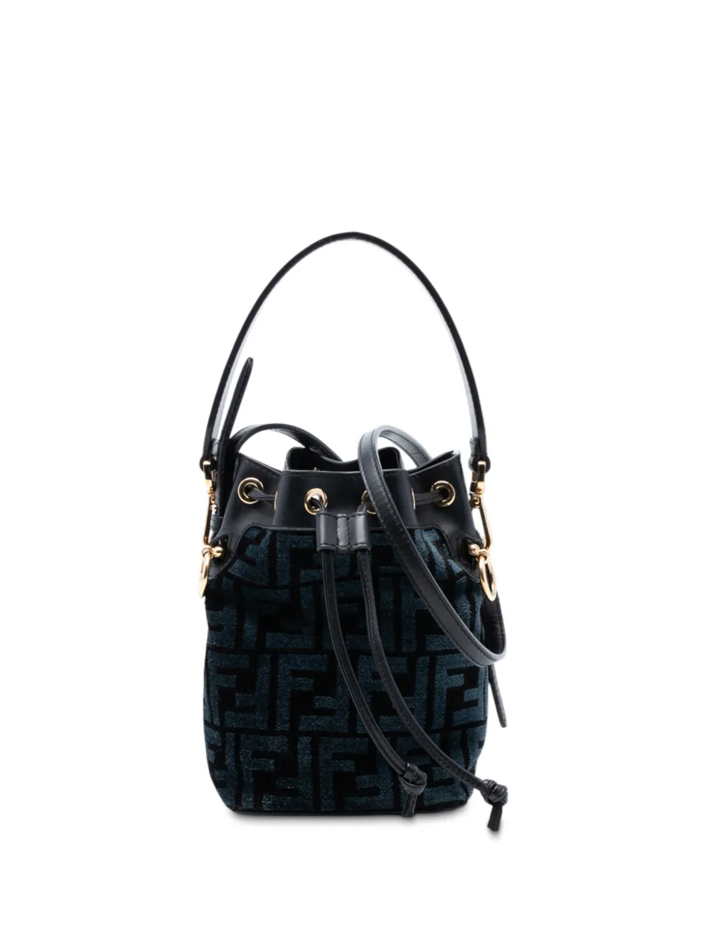 Fendi Pre-Owned 2010-2025 Mini Zucca Tapestry Mon Tresor Bucket Bag satchel - Nero