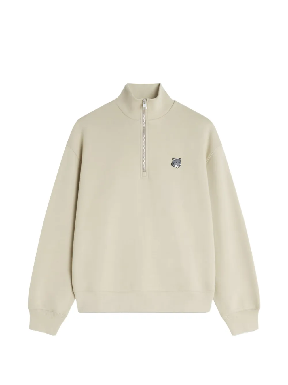Maison Kitsuné zip logo sweatshirt - Toni neutri