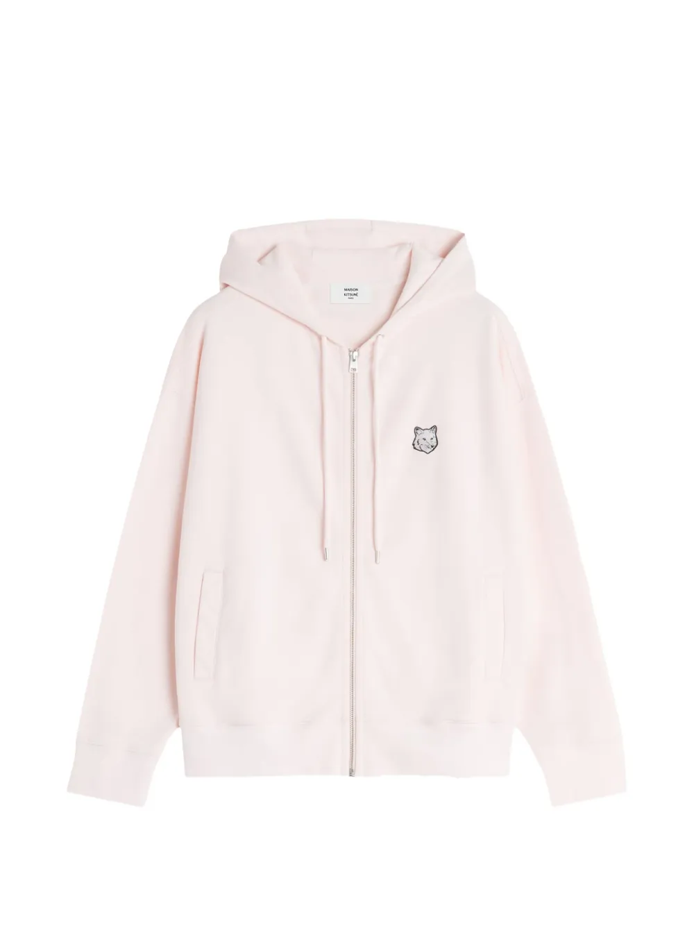 Maison Kitsuné Fox-motif zip-up hoodie - Rosa