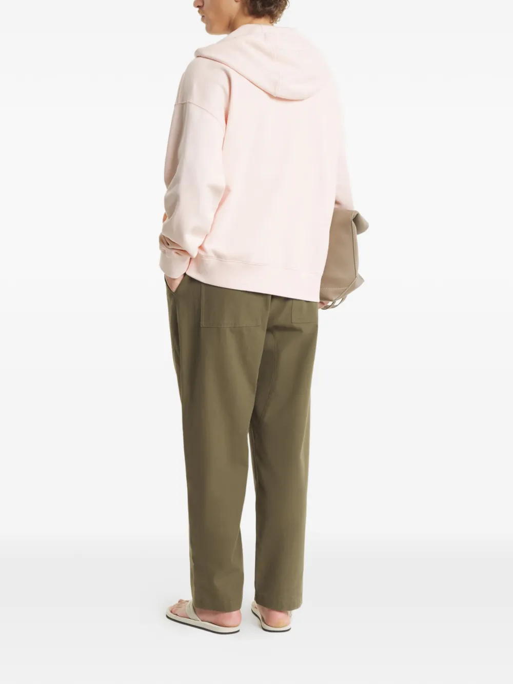 Maison Kitsuné Hoodie met vossenpatroon en rits Roze