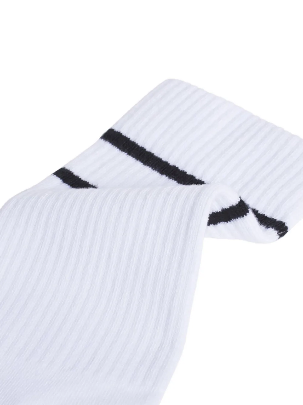  Maison Kitsuné Chaussettes Rayées - Blanc 