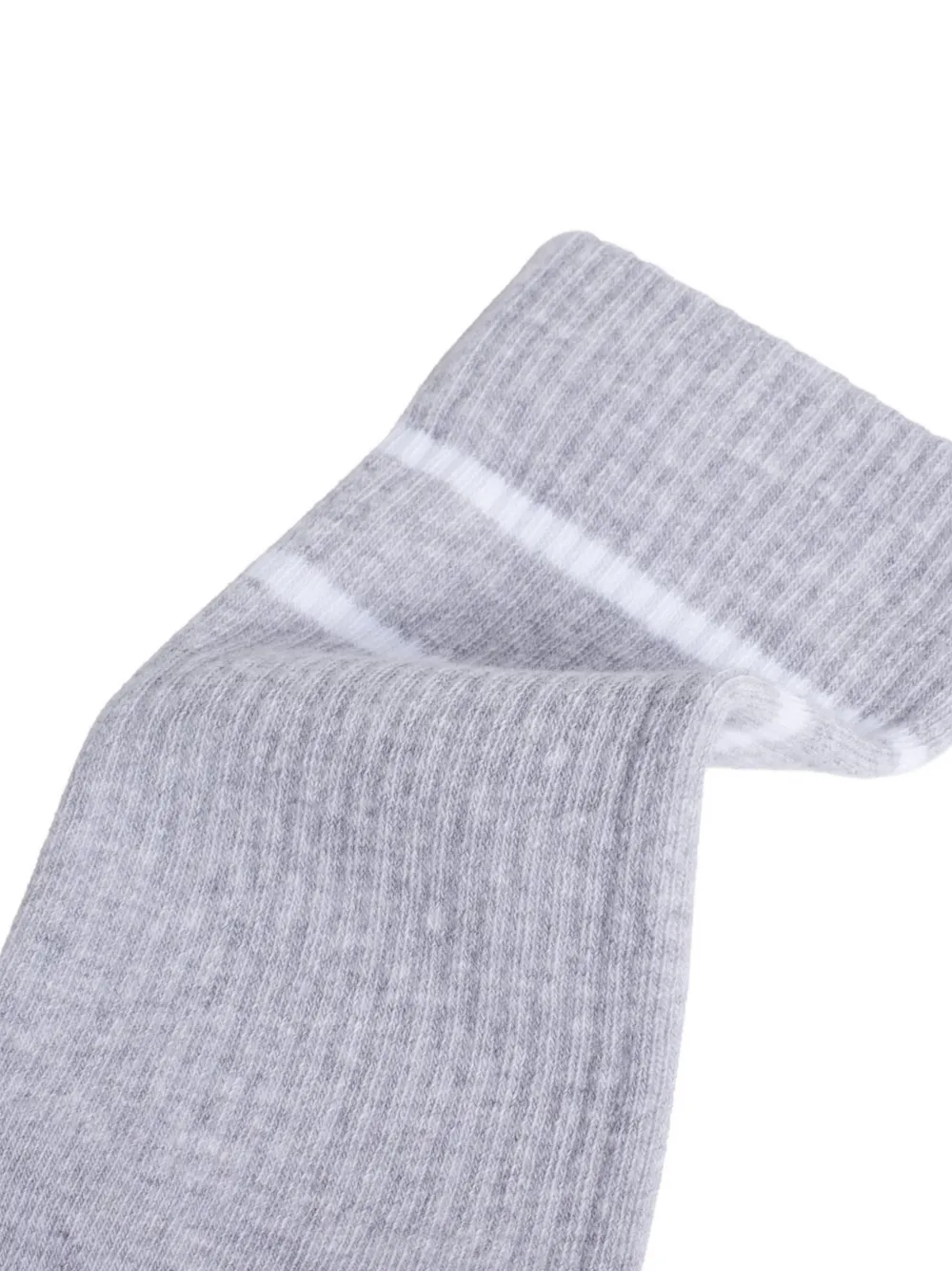  Maison Kitsuné Chaussettes Rayées - Gris 