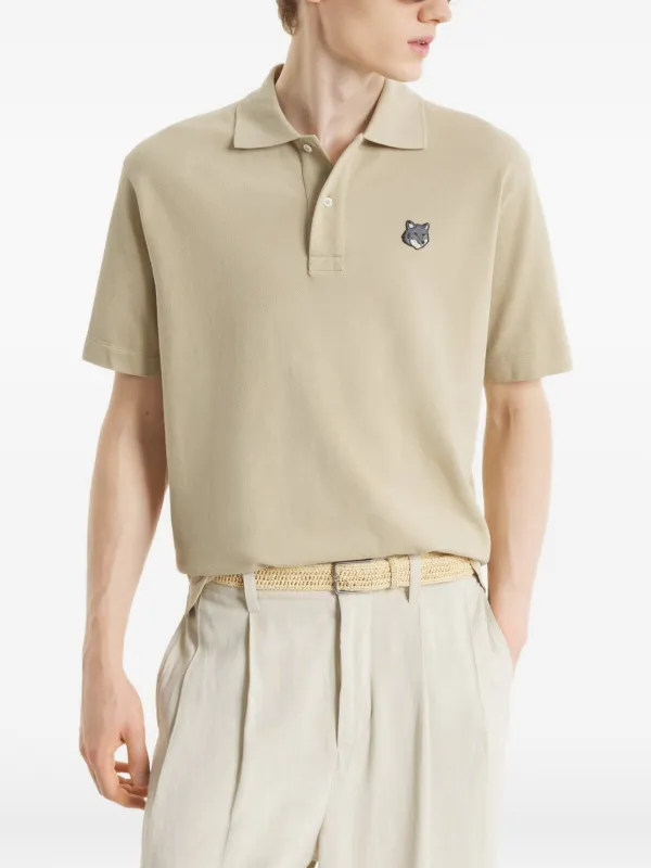 Maison Kitsuné Button Polo Shirt | Neutrals | FARFETCH ZA