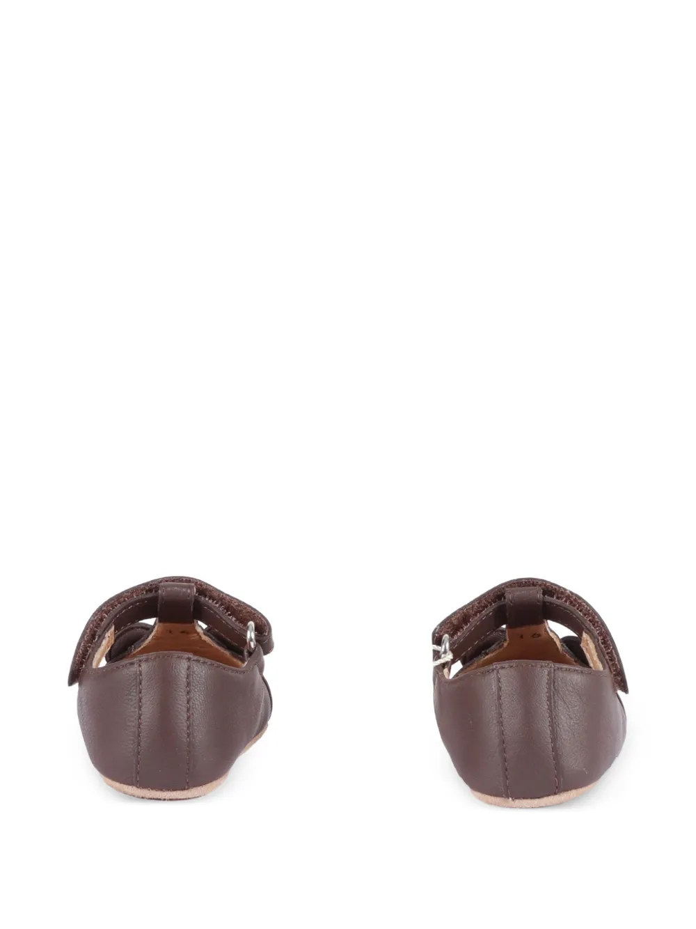 Fendi Kids Sandalen met klittenband en beerprint Bruin