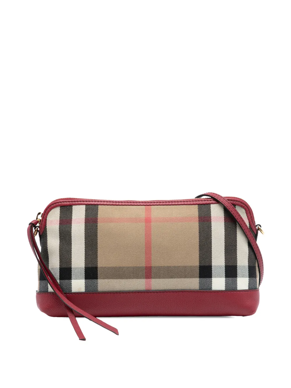 Burberry Pre-Owned 2000-2017 House Check Canvas Derby Abingdon Convertible Clutch crossbody bag - Marrone