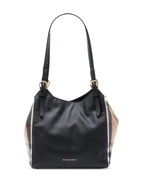 Burberry Pre-Owned 2000-2017 Small Leather and House Check Canvas Canterbury tote bag