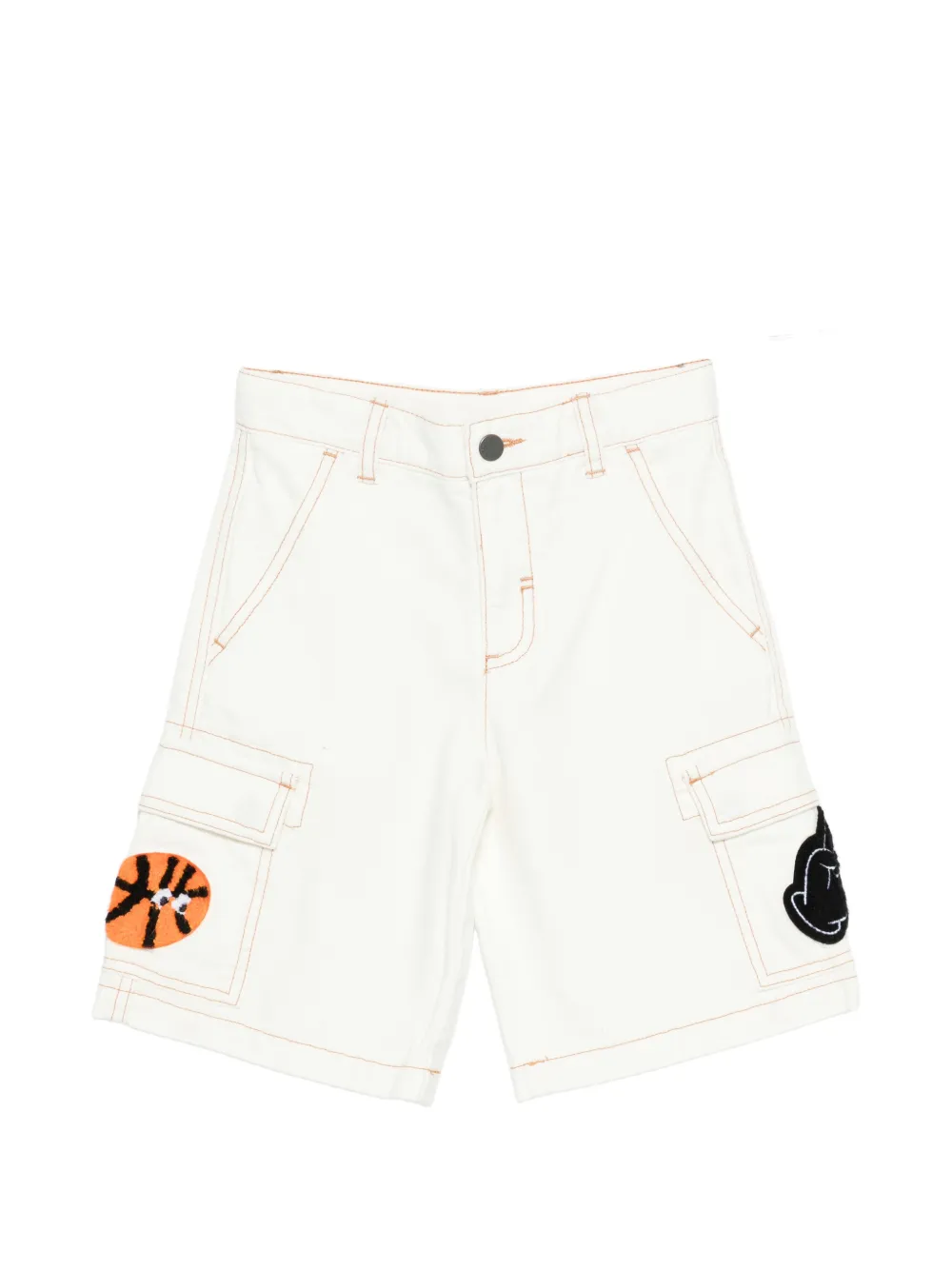 Stella McCartney Kids Cargo corti con applicazione - Bianco