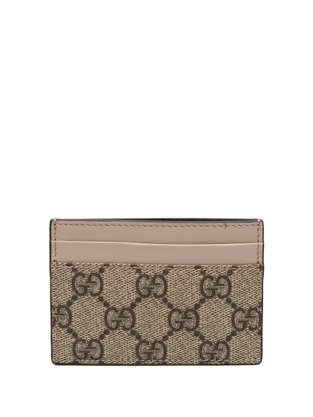 Gucci Pre-Owned 2016-2025 GG Supreme card holder - Marrone