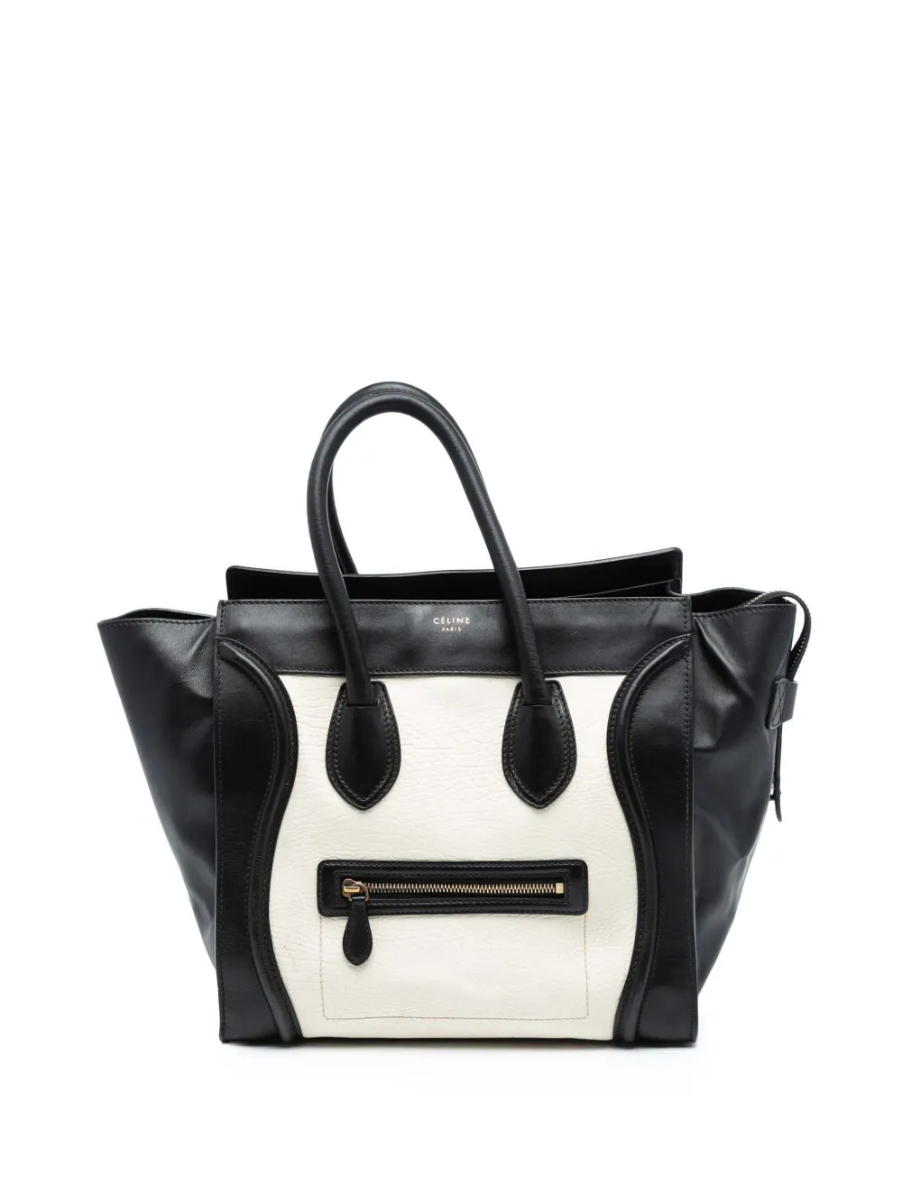 Celine Pre-Owned 2012 Mini Bicolor Calfskin Luggage tote bag - Nero