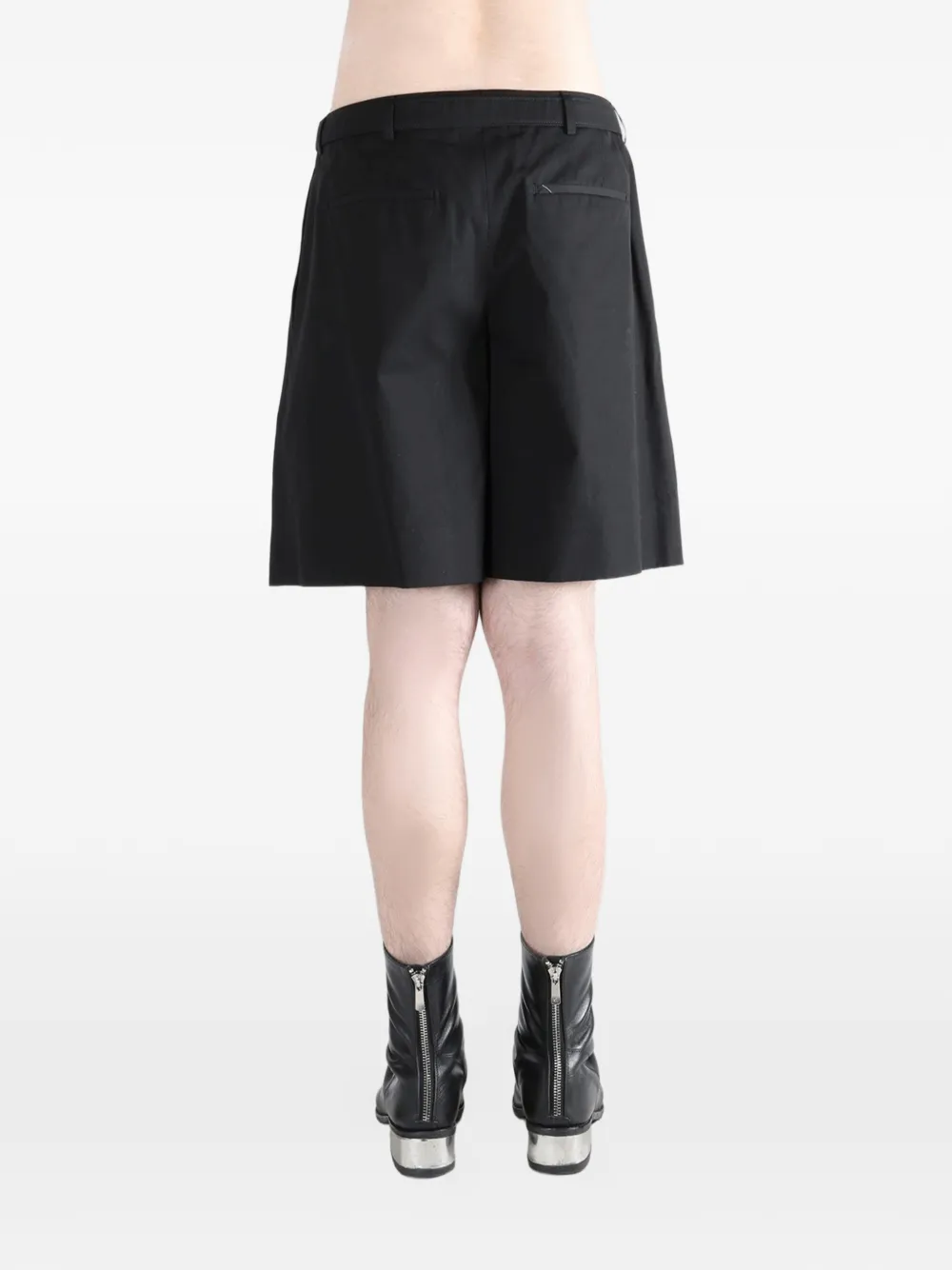 pleated belt shorts