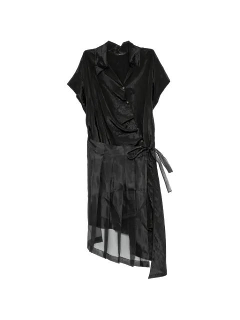 GAZ DE LIN vestido midi con moño en la cintura