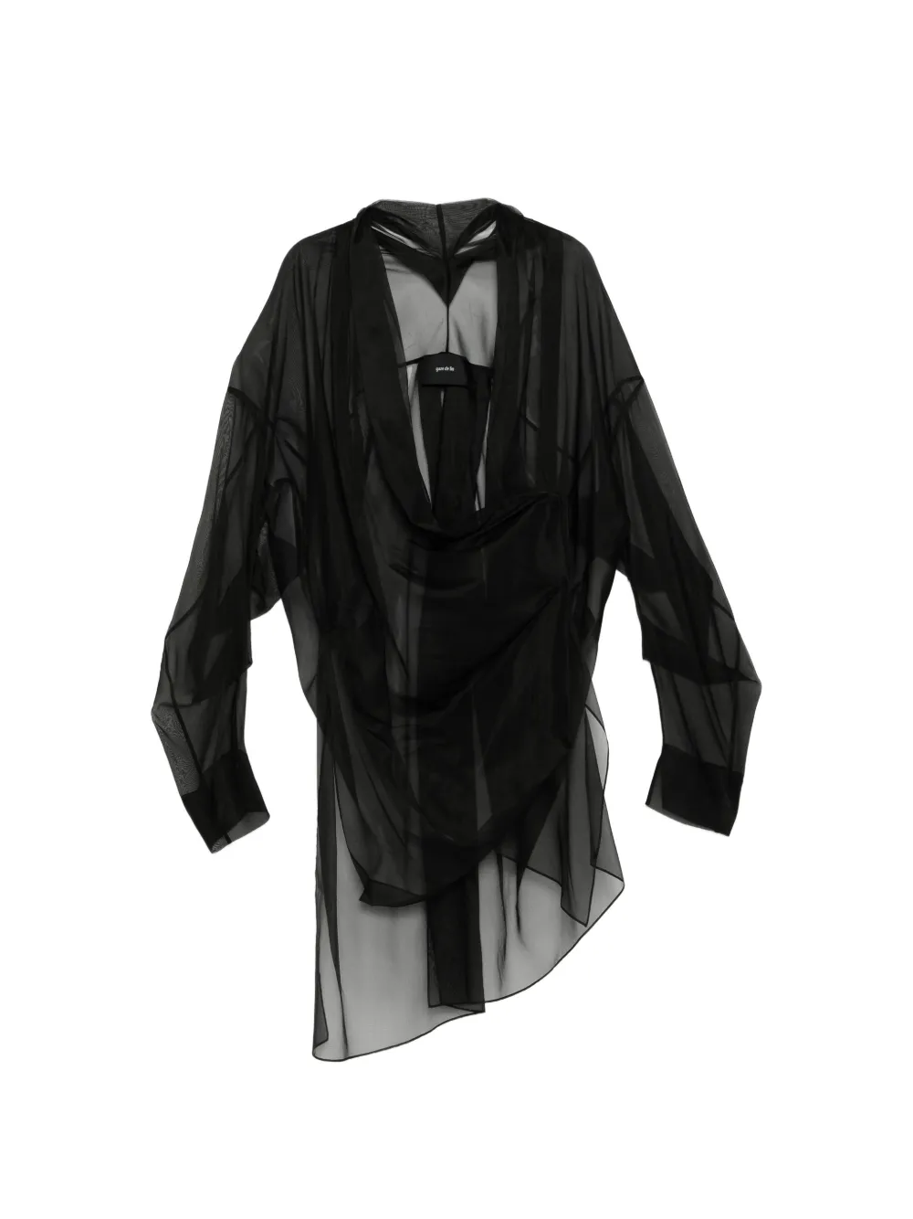 GAZ DE LIN draped blouse - Nero