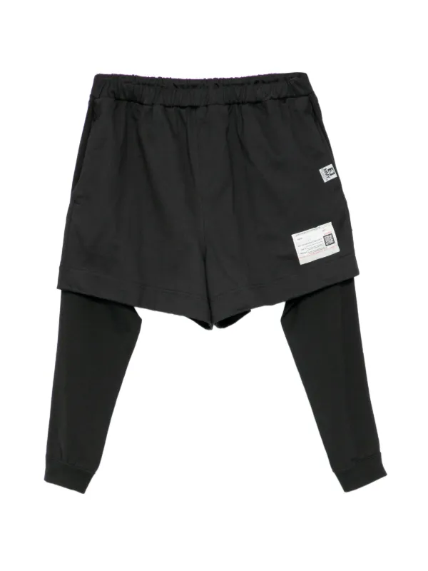 MIHARA YASUHIRO ショートパンツ　レイヤード　キュロット Maison MIHARA YASUHIRO レイヤード ショートパンツ | ブラック