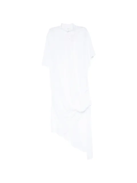 GAZ DE LIN vestido camisero drapeado