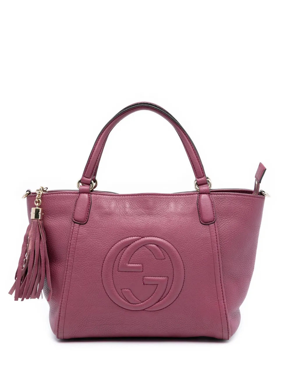 Gucci Pre-Owned 2016-2025 Small Pebbled Leather Soho Cellarius satchel - Viola