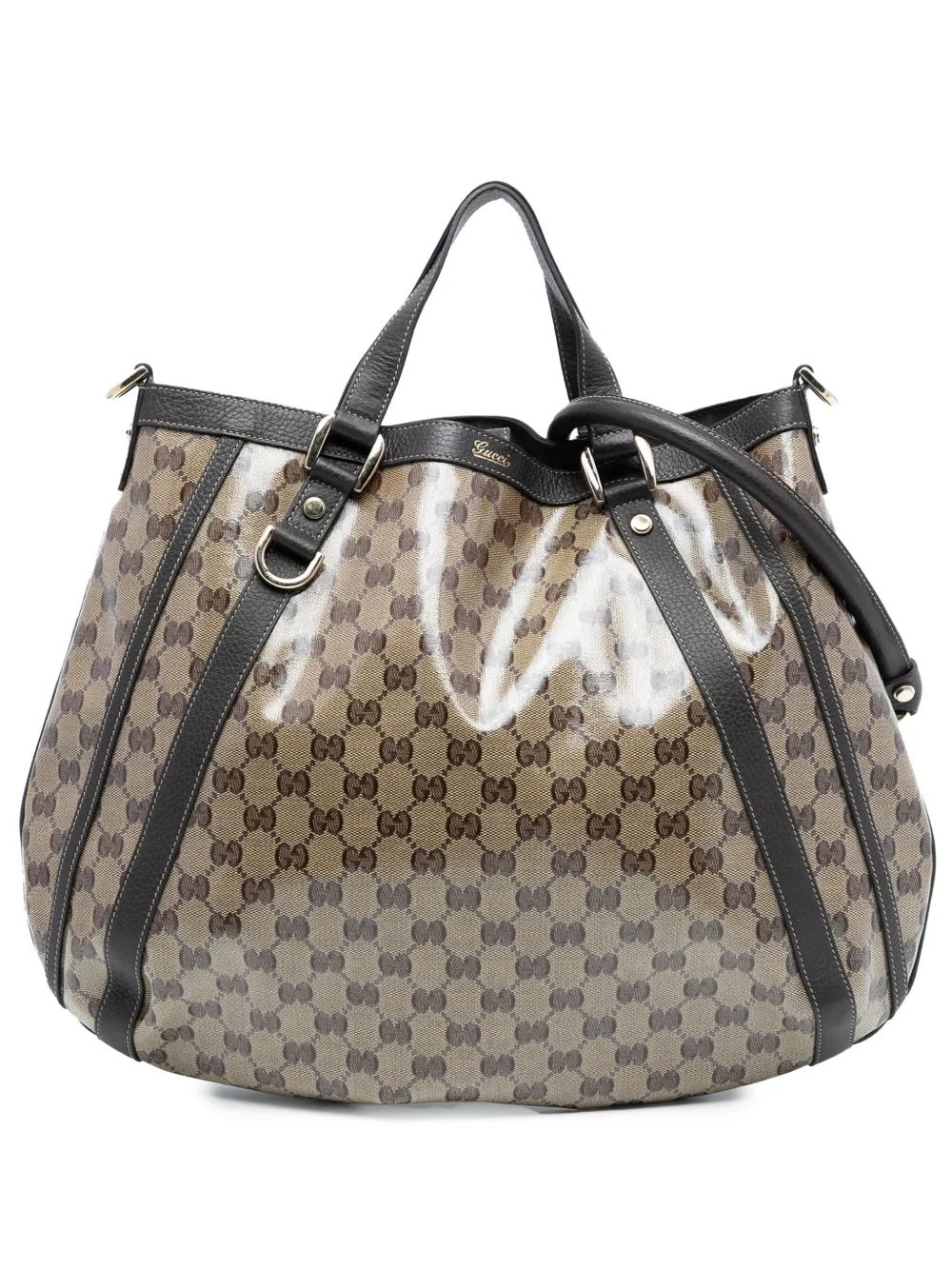 Gucci Pre-Owned 2016-2025 GG Crystal Abbey D Ring Convertible Tote satchel - Marrone