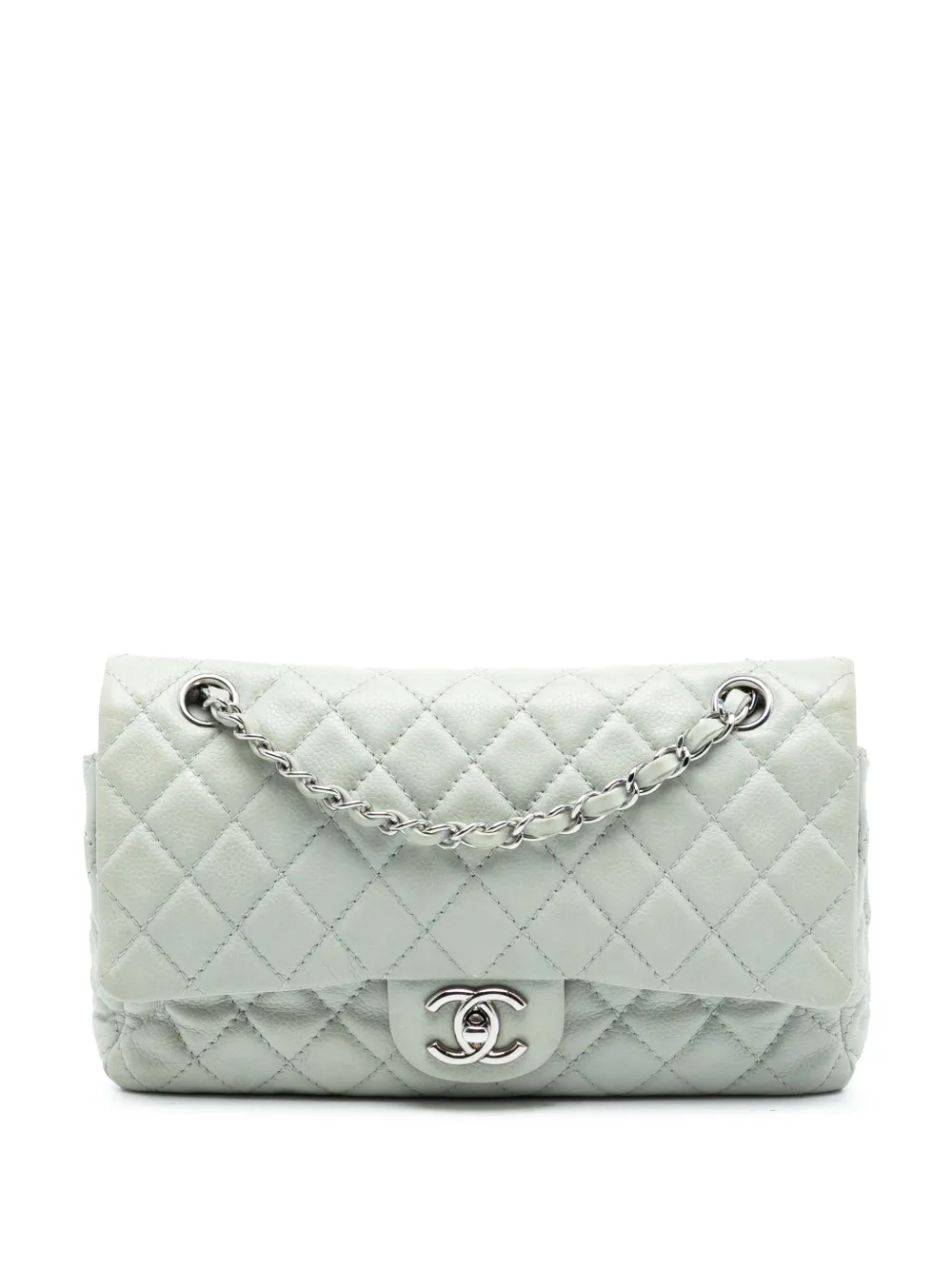CHANEL Pre-Owned 2008-2009 Medium Classic Caviar Double Flap shoulder bag - Grigio