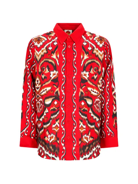 FARM Rio Sand Ainika Pineapple Ikat shirt