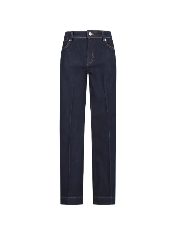 Sportmax Record Flared Denim Jeans | Blue | FARFETCH CA
