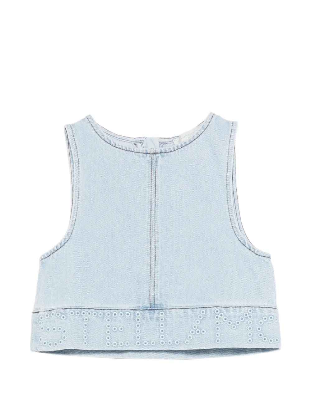 Stella McCartney Kids denim crop top - Blu